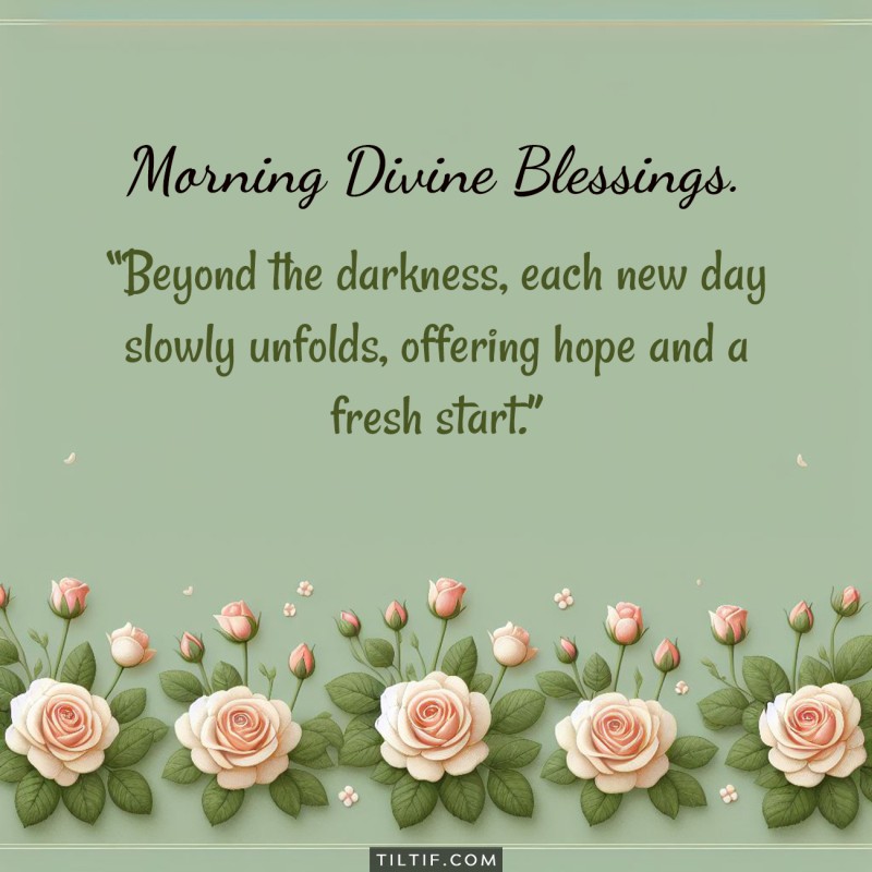 Good morning! Beyond the darkness, each new day slowly unfolds, offering hope and a fresh start.