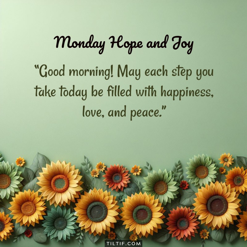 Good morning! May each step you take today be filled with happiness, love, and peace.