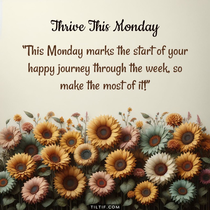 This Monday marks the start of your happy journey through the week, so make the most of it!