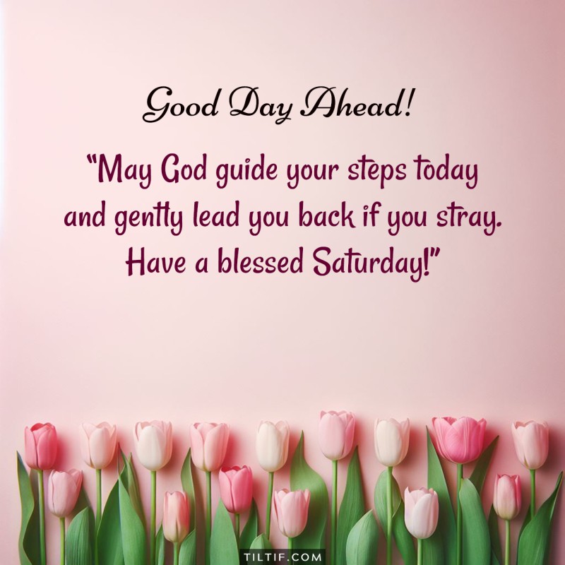 May God guide your steps today and gently lead you back if you stray. Have a blessed Saturday!