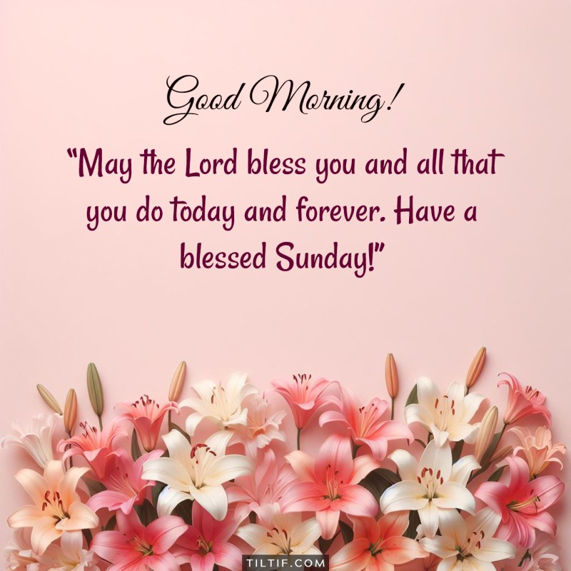 May the Lord bless you and all that you do today and forever. Have a blessed Sunday!