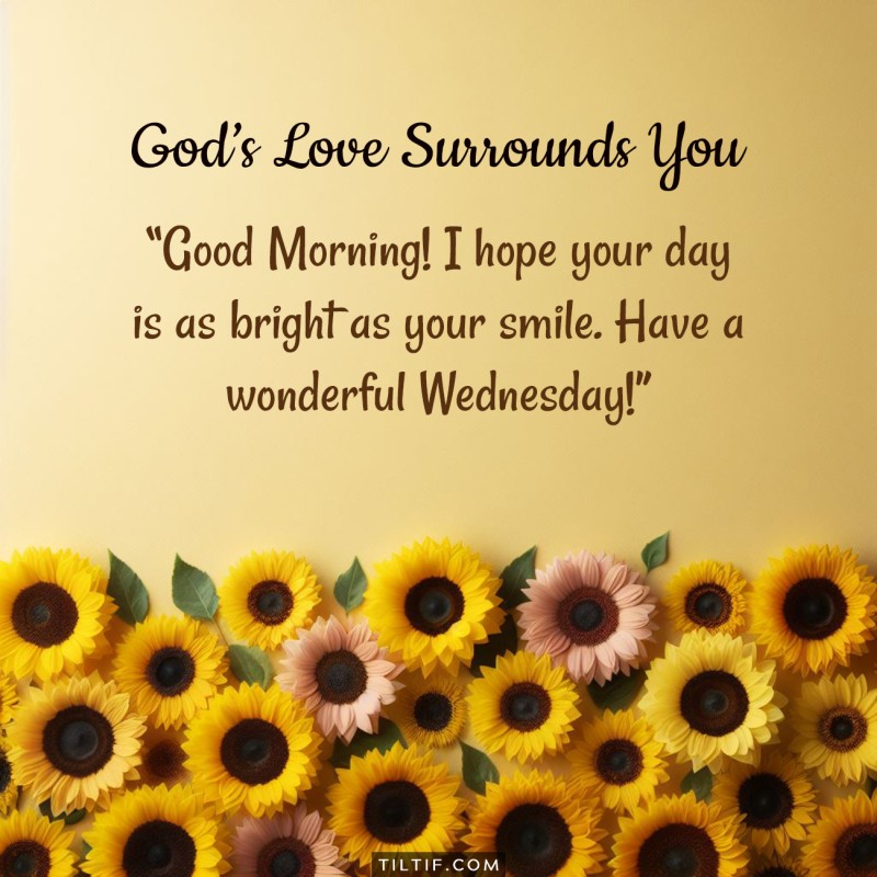 Good Morning! I hope your day is as bright as your smile. Have a wonderful Wednesday!