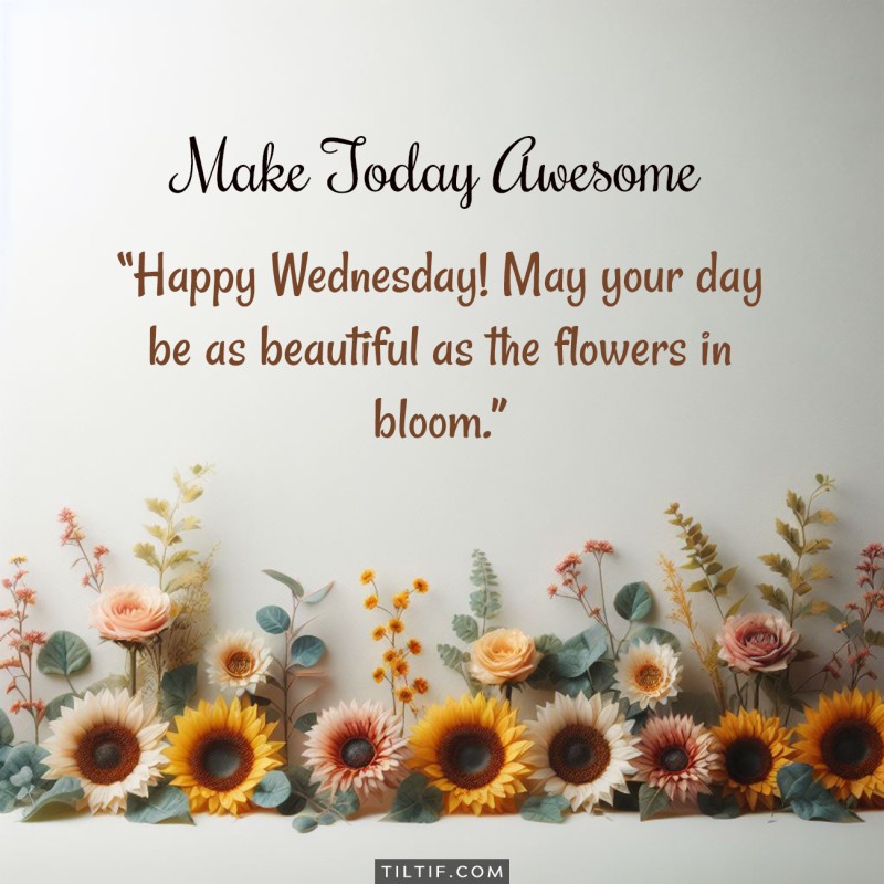 Happy Wednesday! May your day be as beautiful as the flowers in bloom.