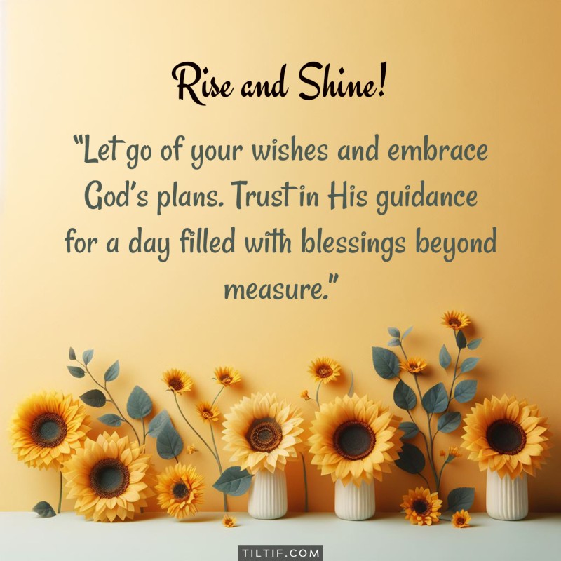 Let go of your wishes and embrace God’s plans. Trust in His guidance for a day filled with blessings beyond measure.