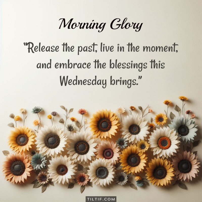 Release the past, live in the moment, and embrace the blessings this Wednesday brings.