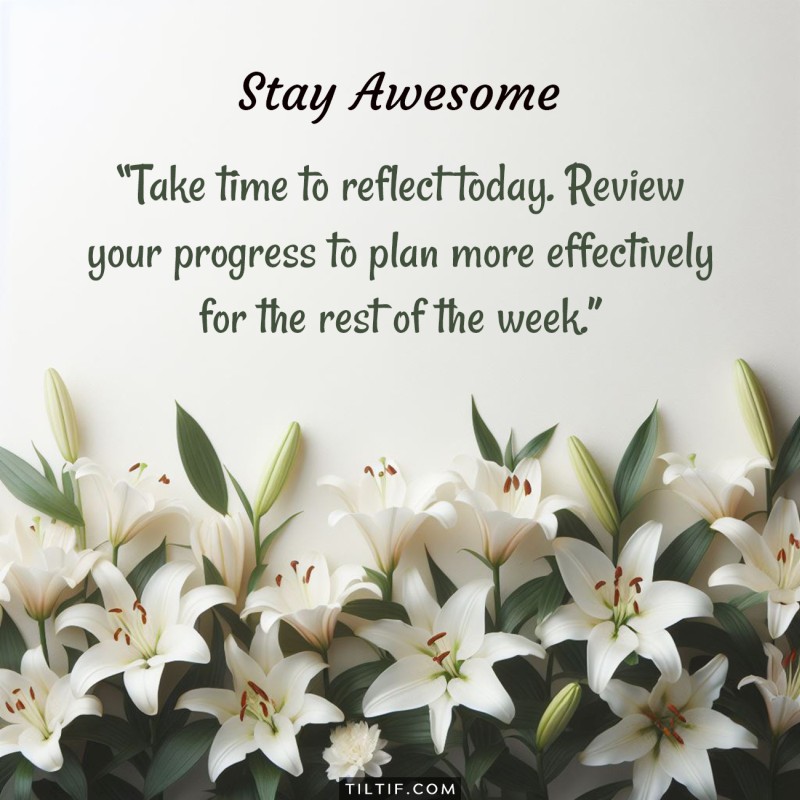 Take time to reflect today. Review your progress to plan more effectively for the rest of the week.