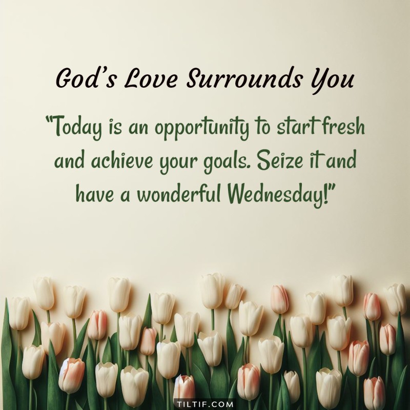 Today is an opportunity to start fresh and achieve your goals. Seize it and have a wonderful Wednesday!